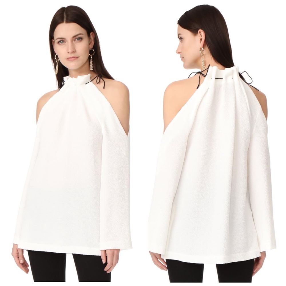 •FINDERS• Marcel Raglan Cold Shoulder Halter Top with Flare‎ Sleeves Size XS